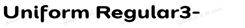 Uniform Regular3字体转换